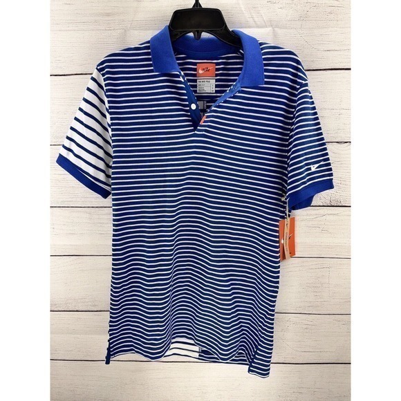 Nike Dri-Fit Blue Stripe Golf Polo Shirt AV4165-438 Small Standard Was $75‎ NWT - Picture 2 of 9
